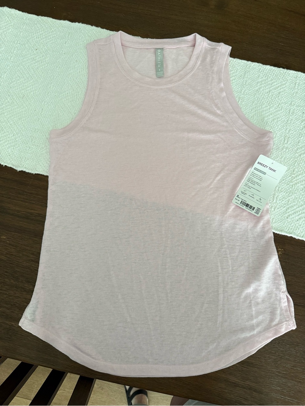 Athleta Light Pink Crewneck Tank